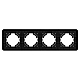Рамка на 4 поста алюминиевая Arlight FRM-AKIRY-SFAL-4-BK 049744