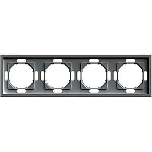 Рамка 4-местная Stekker Эмили PFR00-5004-09 антрацит soft touch 49939