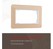 Рамка для двойной розетки Arte Milano 503.14-double.shampan
