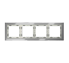 Рамка на 4 поста Voltum S70 VLS110405 (сталь, стекло)
