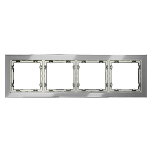 Рамка на 4 поста Voltum S70 VLS110405 (сталь, стекло)