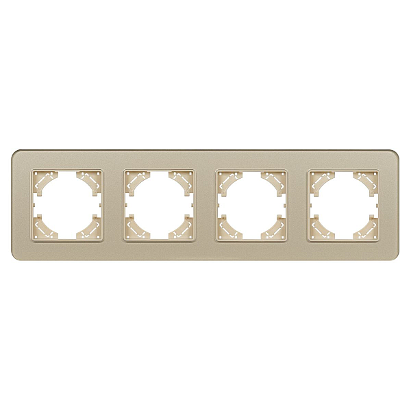 Рамка на 4 поста стеклянная Arlight FRM-OMALI-GS-4-GD 049703