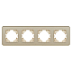 Рамка на 4 поста стеклянная Arlight FRM-OMALI-GS-4-GD 049703