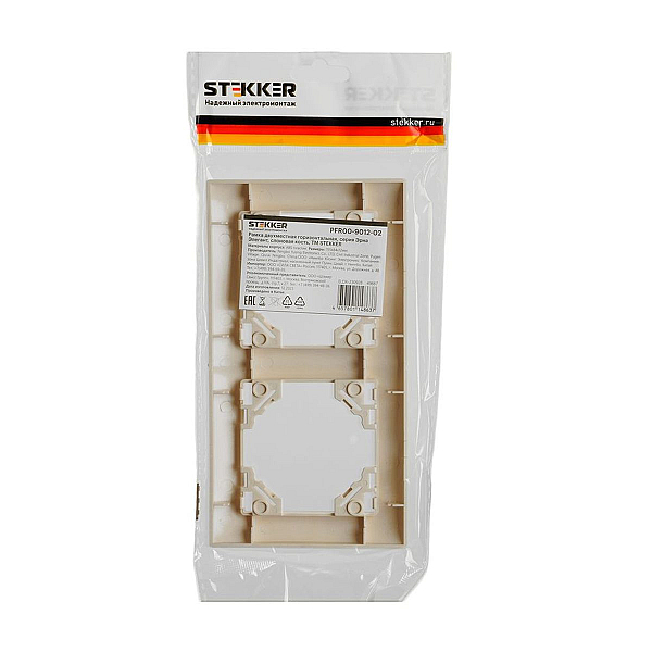 Рамка 2-постовая Stekker Эрна Элегант слоновая кость PFR00-9012-02 49667