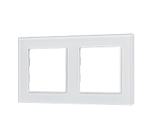 Рамка двухместная Arlight FRM-GLARE-GS-2-WH 043796