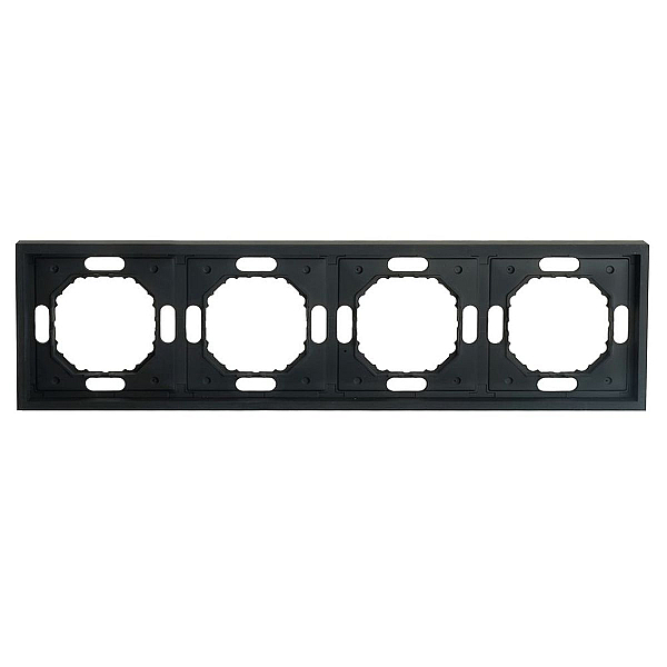 Рамка 4-постовая Stekker Эмили черный уголь PFR00-5004-05 49861