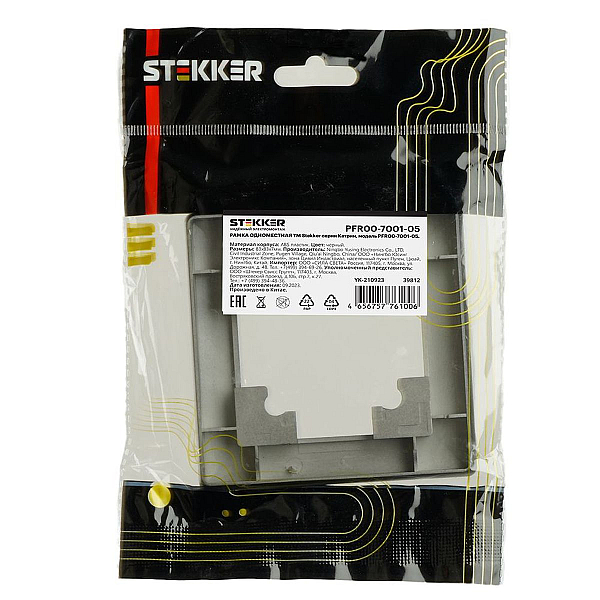 Рамка 1-местная Stekker Катрин черный PFR00-7001-05 39812