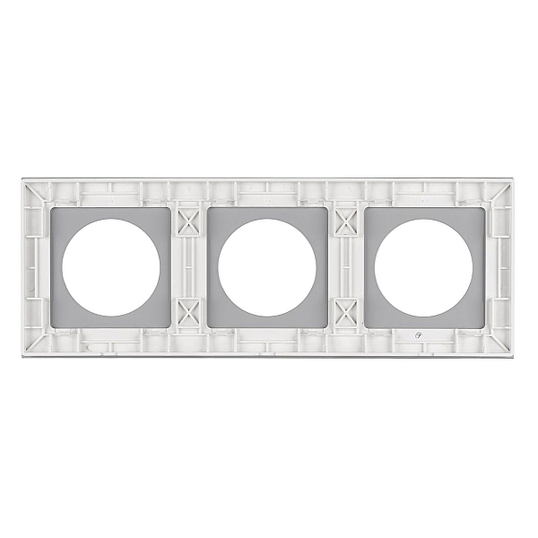 Рамка стеклянная на 3 поста Arlight FRM-GLARE-GC-3-WH 043838