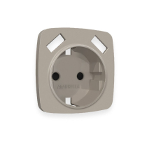 Лицевая панель для розетки с/з со шторками 2USB A+A Ambrella Volt Omega OP3690