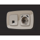Лицевая панель для розетки с/з со шторками 2USB A+A Ambrella Volt Omega OP3690