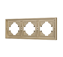Рамка пластиковая на 3 поста Arlight FRM-TENDO-SFPL-3-GD 054651