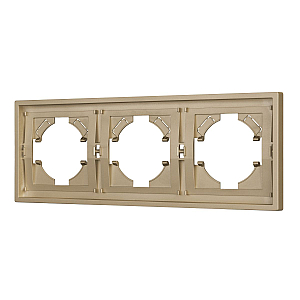 Рамка пластиковая на 3 поста Arlight FRM-TENDO-SFPL-3-GD 054651