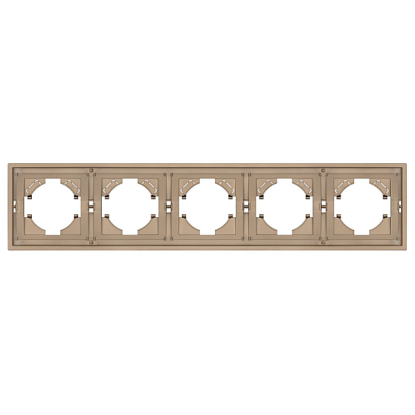 Рамка пластиковая на 5 постов Arlight FRM-TENDO-PL-5-GD 053854