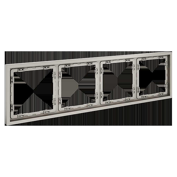 Рамка пластиковая Voltum S70 на 4 поста, (кашемир) VLS100403