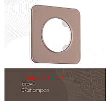 Рамка одноместная Arte Milano 502.07-1.shampan