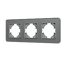 Рамка на 3 поста стеклянная Arlight FRM-OMALI-GS-3-GR 049698