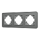 Рамка на 3 поста стеклянная Arlight FRM-OMALI-GS-3-GR 049698