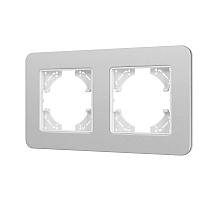 Рамка на 2 поста алюминиевая Arlight FRM-AKIRY-SFAL-2-SR 049737