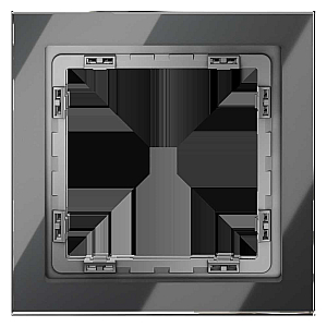 Рамка на 1 пост Voltum S70 VLS110107 (графит, стекло)