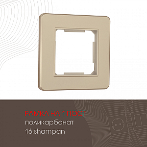 Рамка одноместная Arte Milano 502.16-1.shampan