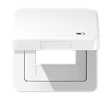 Рамка с подпружиненной крышкой для USB-механизмов Jung CD590KLUSBWW