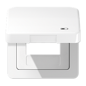 Рамка с подпружиненной крышкой для USB-механизмов Jung CD590KLUSBWW