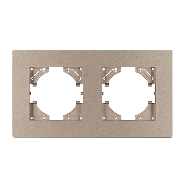 Рамка на 2 поста пластиковая Arlight FRM-PERIO-PL-2-GD 049753