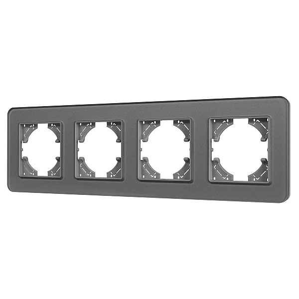 Рамка на 4 поста стеклянная Arlight FRM-OMALI-SFGS-4-GR 049718