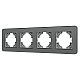 Рамка на 4 поста стеклянная Arlight FRM-OMALI-SFGS-4-GR 049718