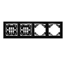 Рамка 4-постовая Stekker Эрна черный PFR00-9004-03 39485