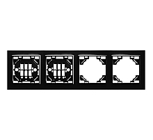 Рамка 4-постовая Stekker Эрна черный PFR00-9004-03 39485