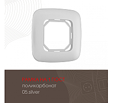 Рамка одноместная Arte Milano 505.05-1.silver