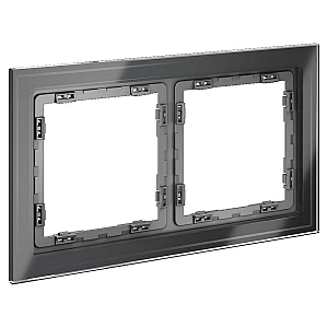 Рамка на 2 поста Voltum S70 VLS110207 (графит, стекло)