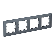 Рамка 4-ая Systeme Electric AtlasDesign Air Грифель/дымчатый черный ATN220704