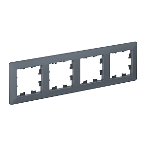 Рамка 4-ая Systeme Electric AtlasDesign Air Грифель/дымчатый черный ATN220704