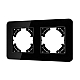 Рамка на 2 поста стеклянная Arlight FRM-OMALI-GS-2-BK 049693