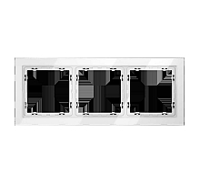 Рамка на 3 поста Voltum S70 VLS110301 (белый, стекло)