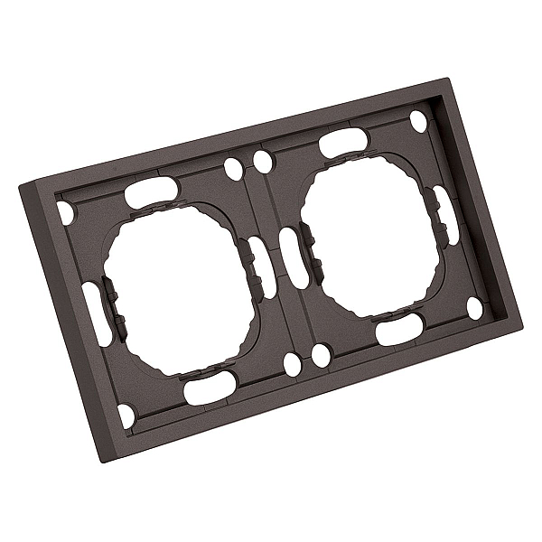 Рамка Stekker, PFR00-5002-09 2-местная Эмили, антрацит, soft touch 49937