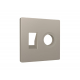 Лицевая панель Alfa (Серо-бежевый матовый) для компьютерной/телефонной + TV розетки RJ-45/RJ-11 Quant Ambrella Volt AP3725