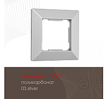 Рамка одноместная Arte Milano 503.03-1.silver
