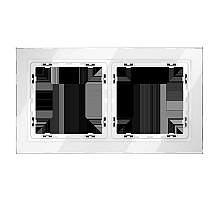 Рамка на 2 поста Voltum S70 VLS110201 (белый, стекло)