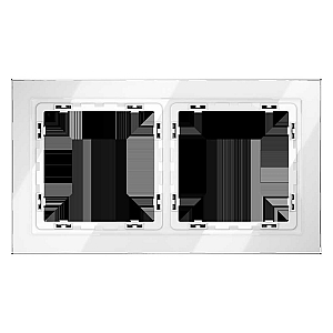 Рамка на 2 поста Voltum S70 VLS110201 (белый, стекло)