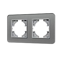 Рамка на 2 поста стеклянная Arlight FRM-OMALI-SFGS-2-GR 049710