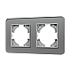 Рамка на 2 поста стеклянная Arlight FRM-OMALI-SFGS-2-GR 049710