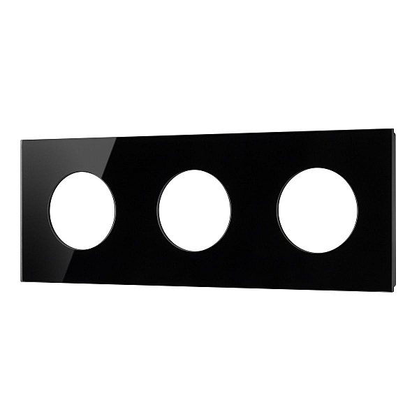 Рамка стеклянная на 3 поста Arlight FRM-GLARE-GC-3-BK 043839