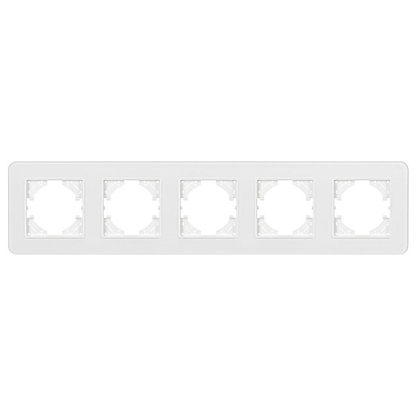 Рамка на 5 постов стеклянная Arlight FRM-OMALI-GS-5-WH 049704