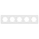 Рамка на 5 постов стеклянная Arlight FRM-OMALI-GS-5-WH 049704