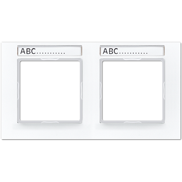 Рамка двухместная с полем для надписи Jung AC5820BFNAWW