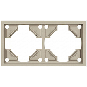 Рамка для розеток и выключателей Эра Galaxy 15-5002-04 на 2 поста шампань Б0070847
