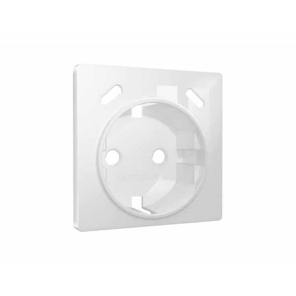 Лицевая панель Alfa (Белый глянец) для электрической розетки с/з со шторками 2USB C+C Quant Ambrella Volt AP1105